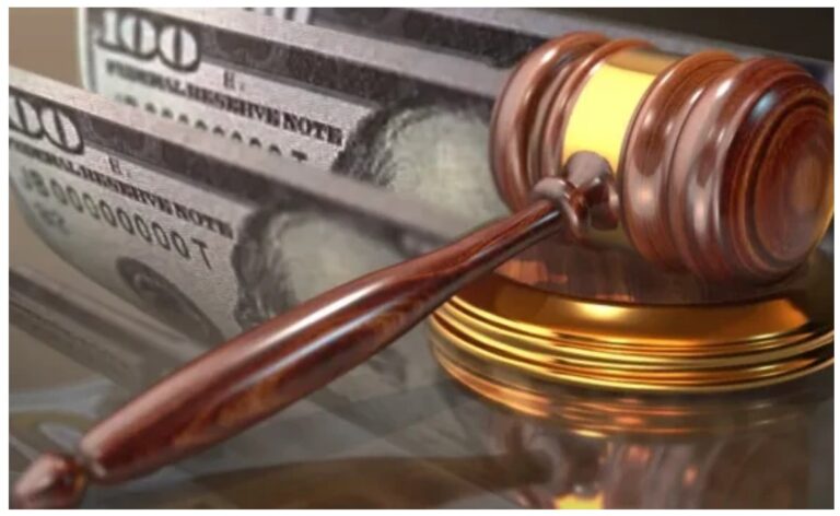 gavel and $100 bills